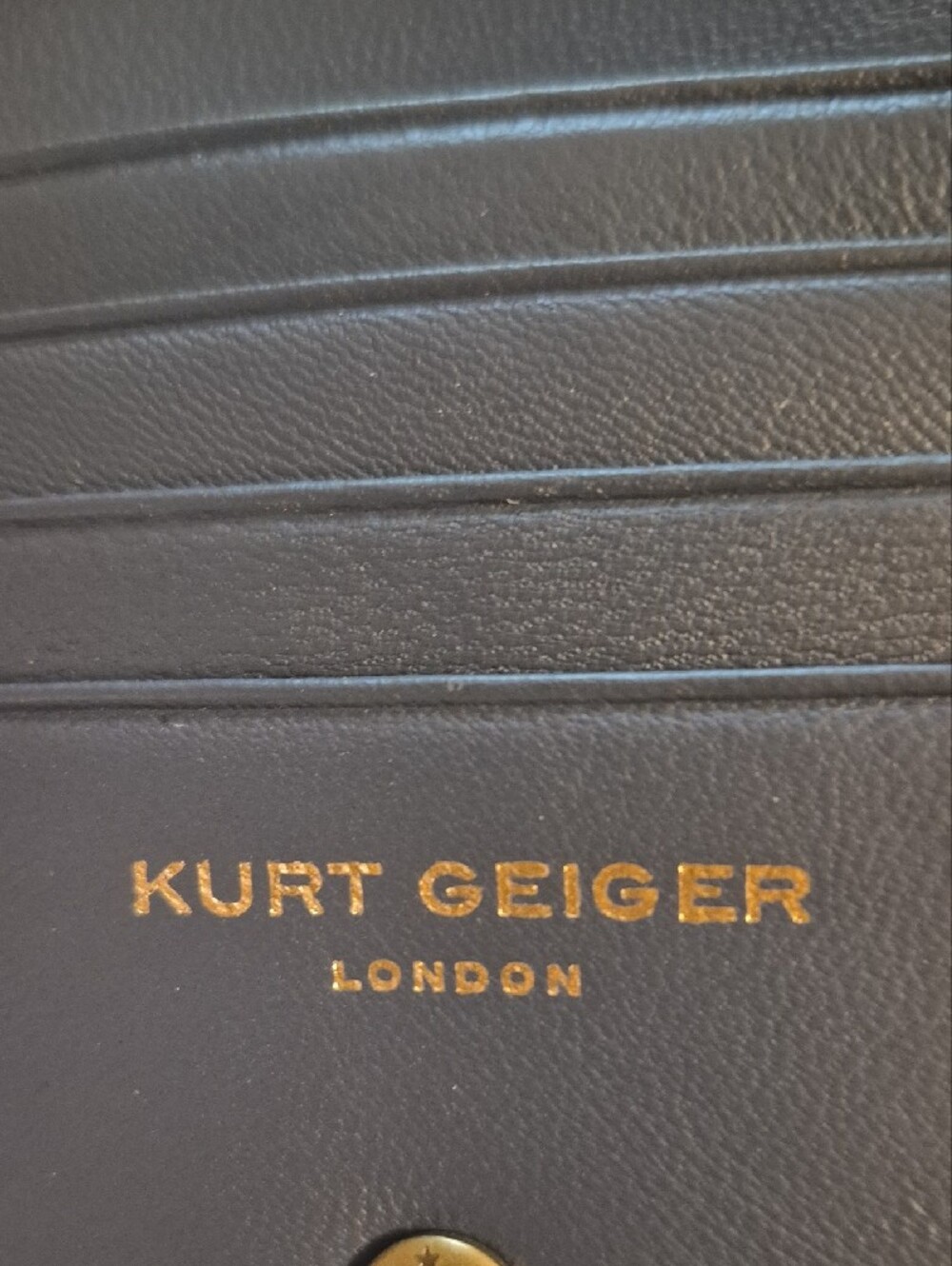 Kurt Geiger Blue Denim Woven Minaudière with Gold Bee Clasp - Picture 7 of 8